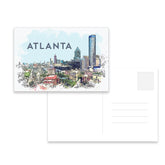 Atlanta Watercolor Sketch Postcard